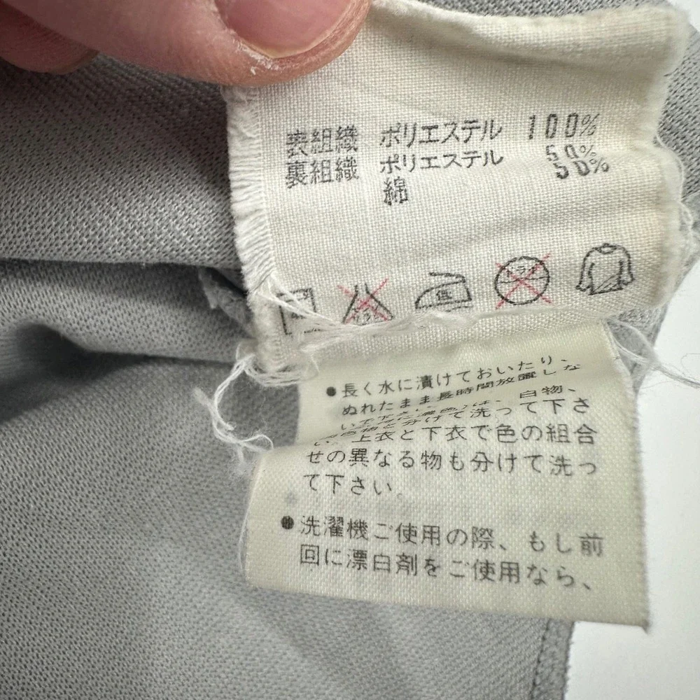 Vintage Descente Wako 9 Baseball‎ Jersey Grey Orange Black Mens L D-300T Japan